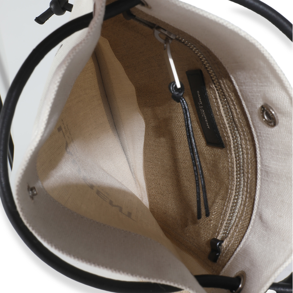 Saint Laurent Beige Canvas Universite Flat Backpack - Picture 6 of 7